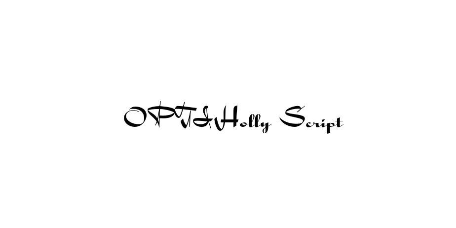 Fonte OPTIHolly Script