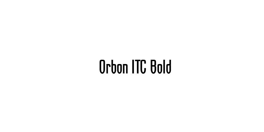 Fonte Orbon ITC Bold