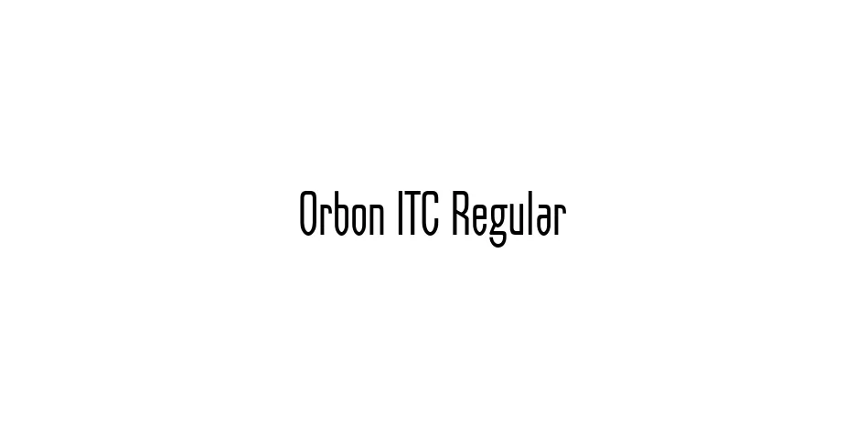 Fonte Orbon ITC Regular