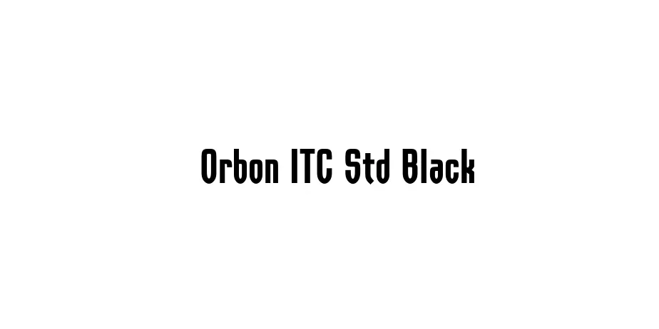 Fonte Orbon ITC Std Black