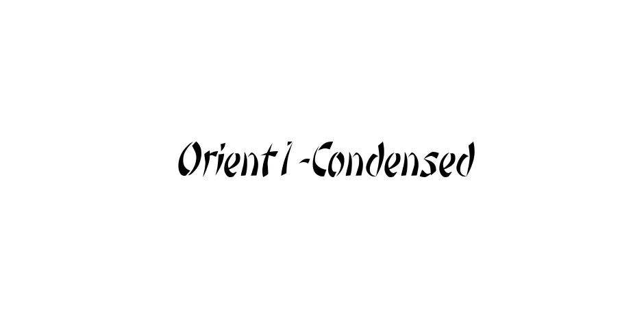 Fonte Orient1-Condensed