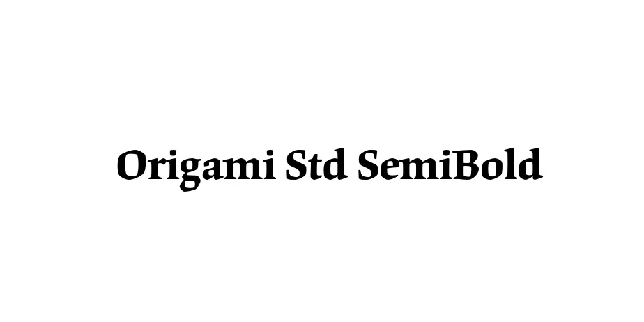 Fonte Origami Std SemiBold