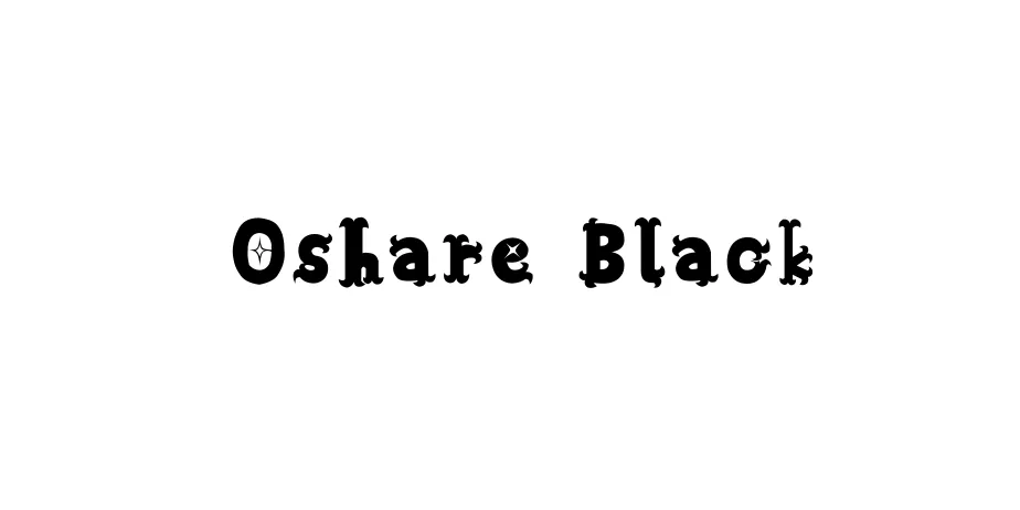 Fonte Oshare Black