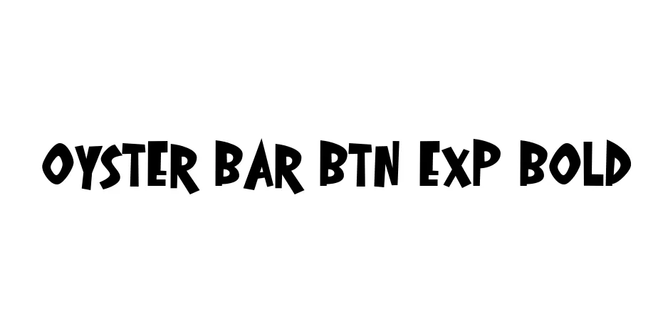 Fonte Oyster Bar BTN Exp Bold