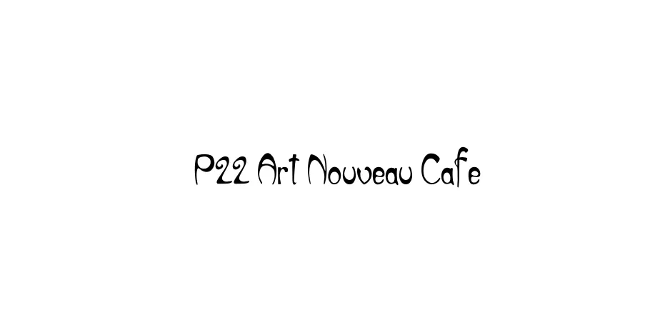 Fonte P22 Art Nouveau Cafe