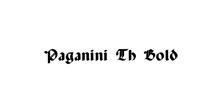 Fonte Paganini Th Bold