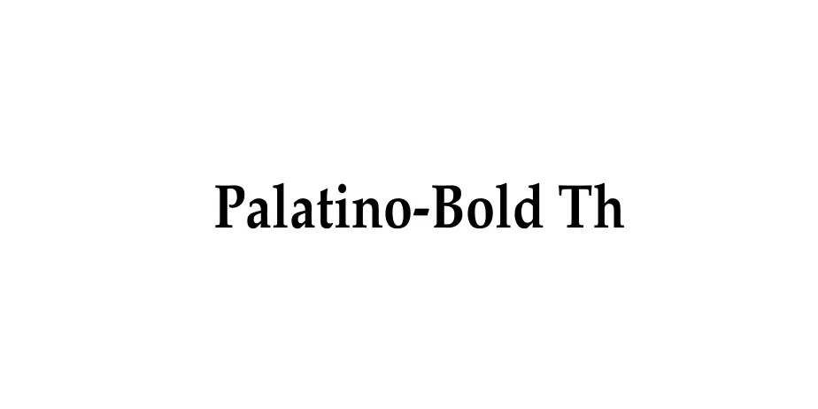 Fonte Palatino-Bold Th