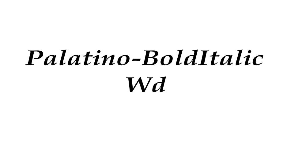 Fonte Palatino-BoldItalic Wd