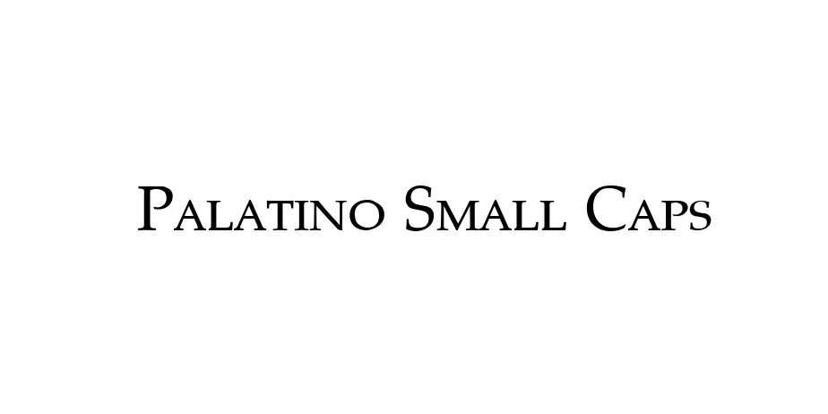 Fonte Palatino Small Caps