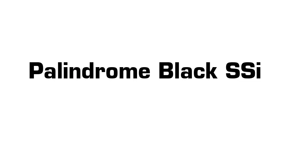 Fonte Palindrome Black SSi