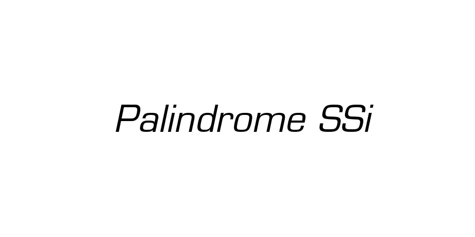 Fonte Palindrome SSi