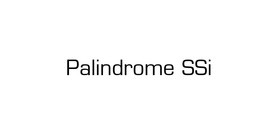 Fonte Palindrome SSi