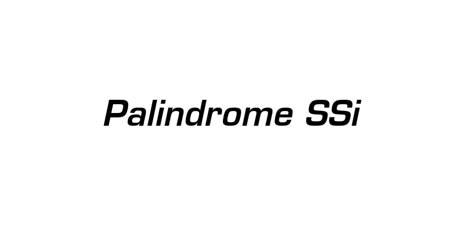 Fonte Palindrome SSi