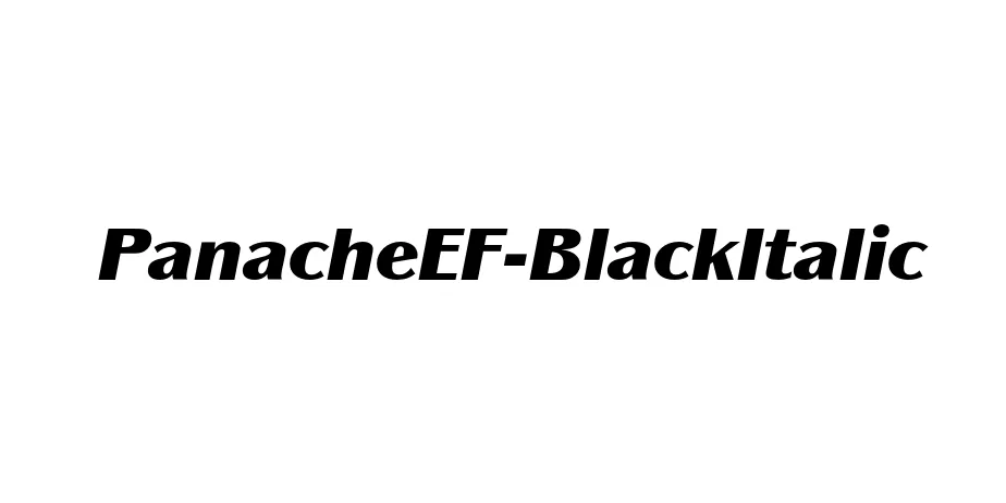 Fonte PanacheEF-BlackItalic