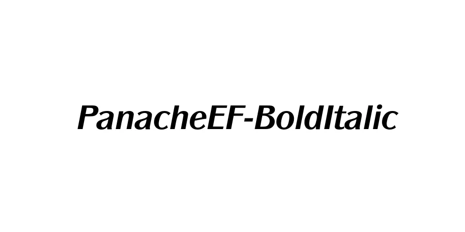 Fonte PanacheEF-BoldItalic