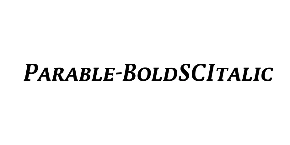 Fonte Parable-BoldSCItalic