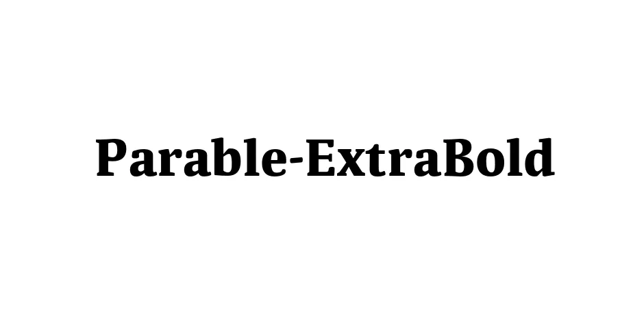 Fonte Parable-ExtraBold