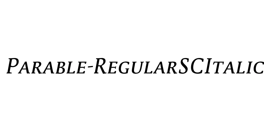 Fonte Parable-RegularSCItalic