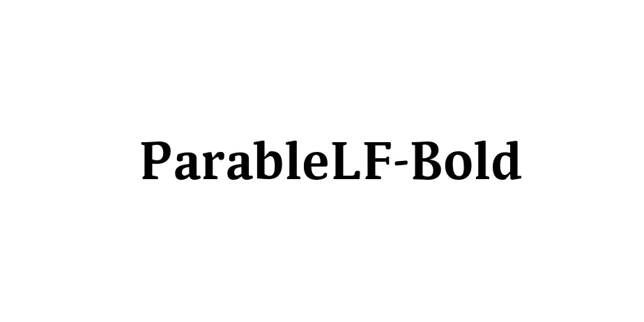 Fonte ParableLF-Bold