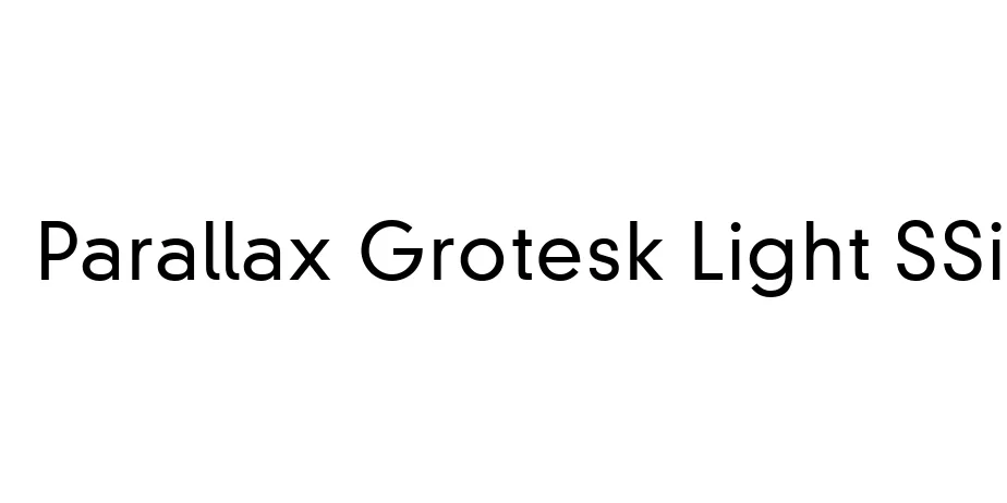 Fonte Parallax Grotesk Light SSi