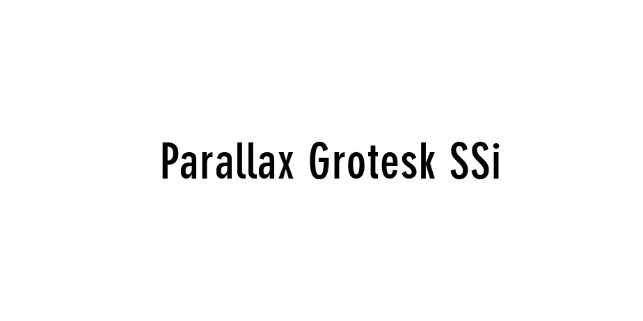 Fonte Parallax Grotesk SSi