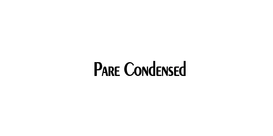 Fonte Pare Condensed