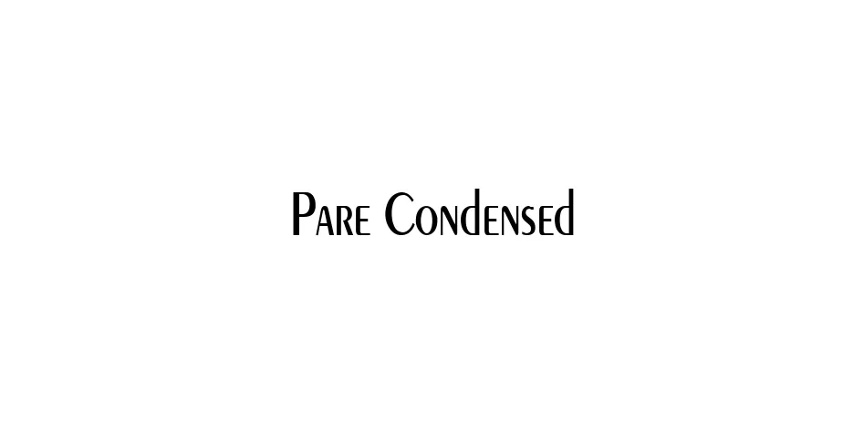 Fonte Pare Condensed