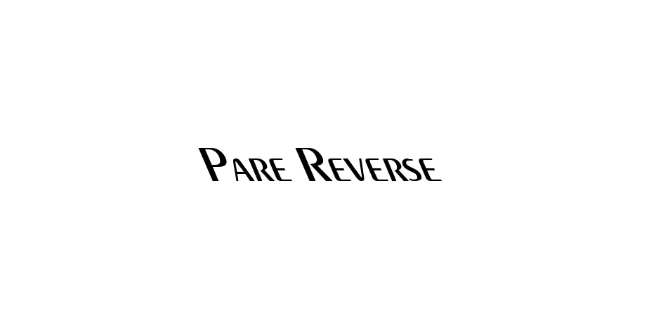 Fonte Pare Reverse