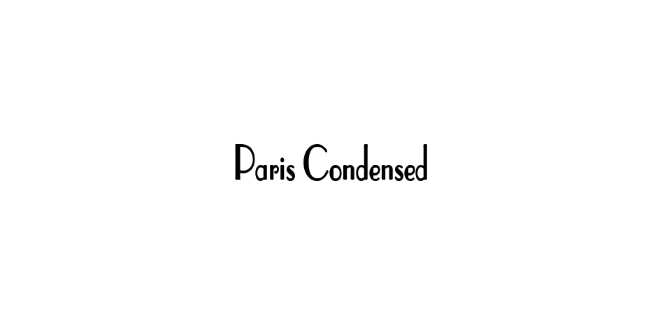 Fonte Paris Condensed