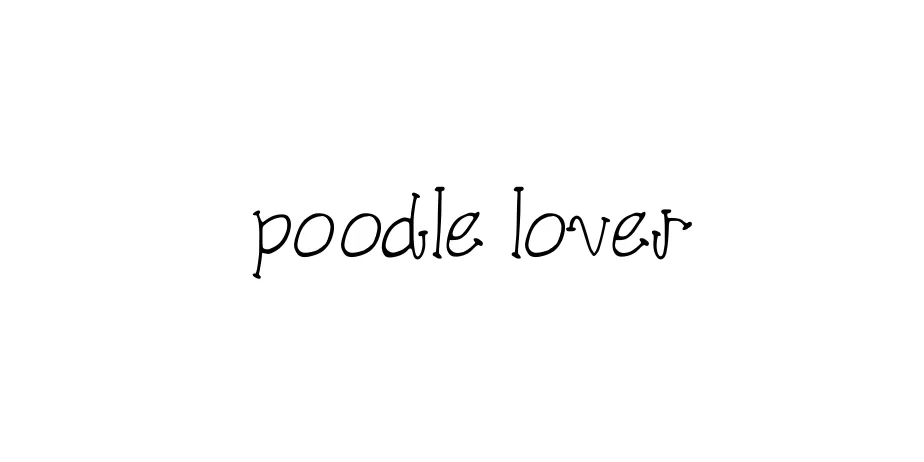 Fonte poodle lover