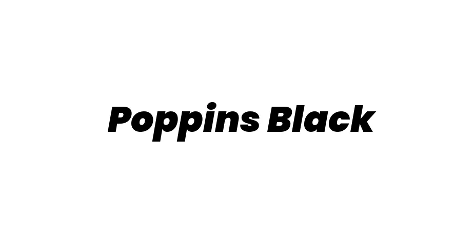 Fonte Poppins Black