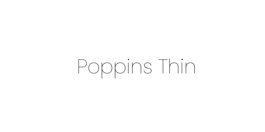 Fonte Poppins Thin