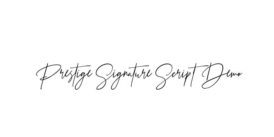 Fonte Prestige Signature Script  Demo