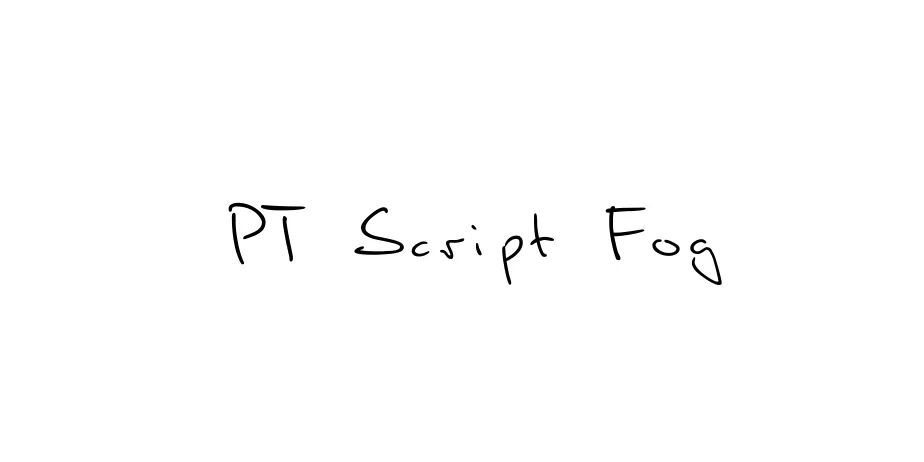 Fonte PT Script Fog