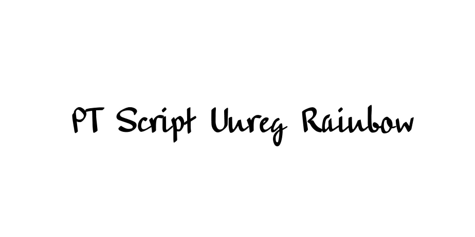 Fonte PT Script Unreg Rainbow