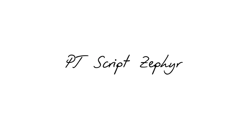 Fonte PT Script Zephyr