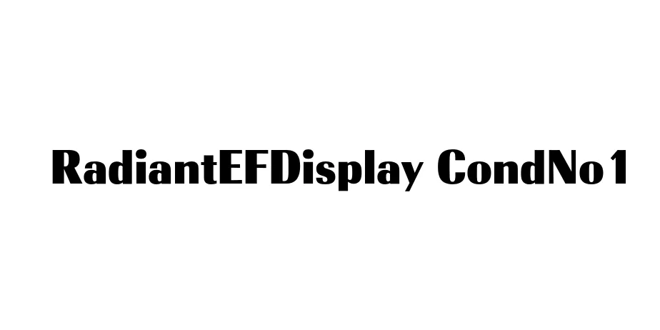 Fonte RadiantEFDisplay CondNo1