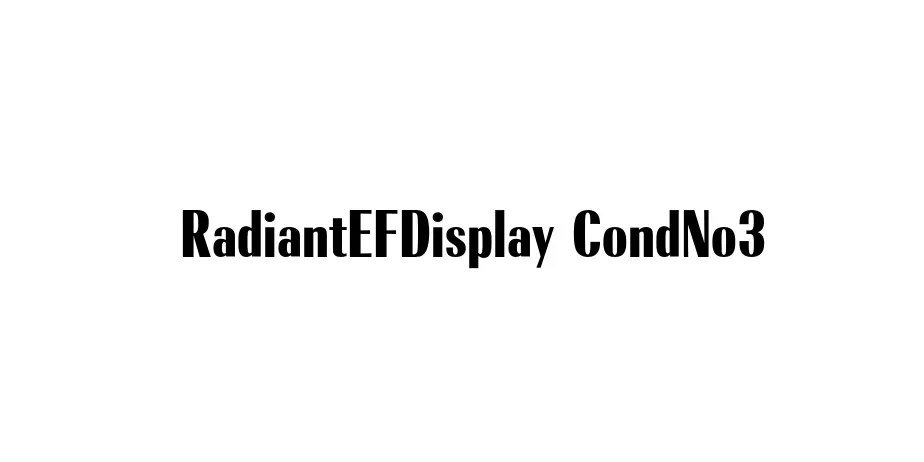 Fonte RadiantEFDisplay CondNo3