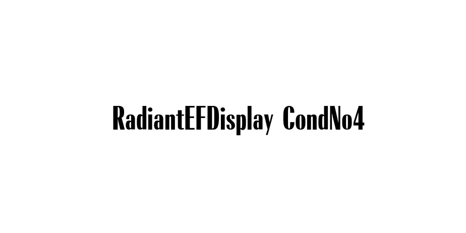 Fonte RadiantEFDisplay CondNo4