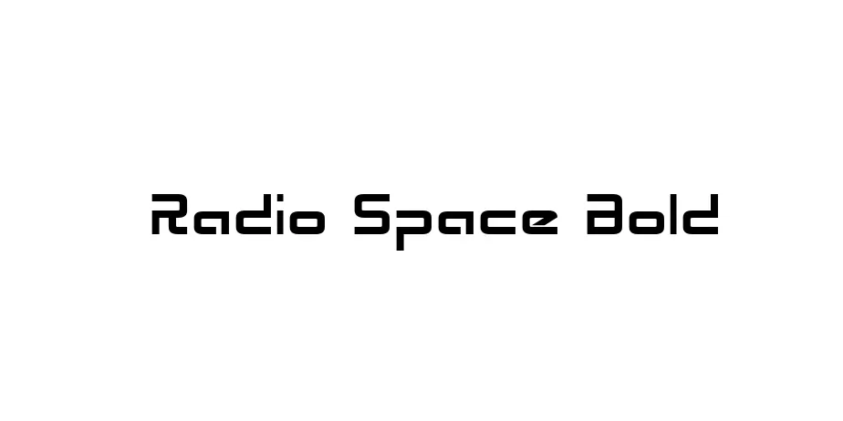 Fonte Radio Space Bold