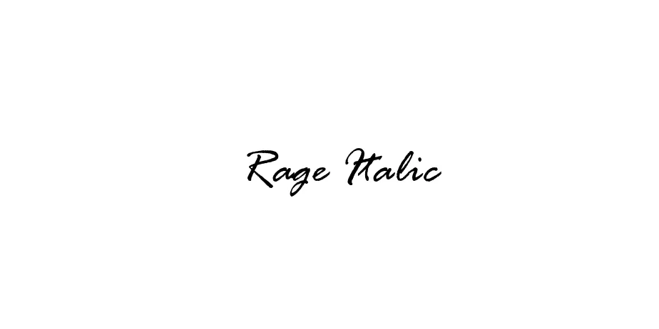 Fonte Rage Italic