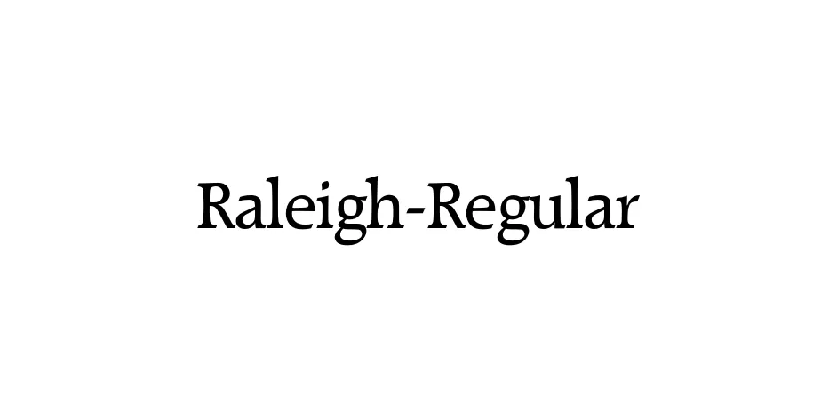 Fonte Raleigh-Regular