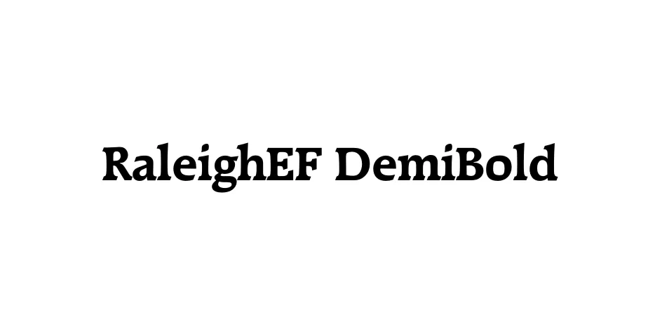 Fonte RaleighEF DemiBold