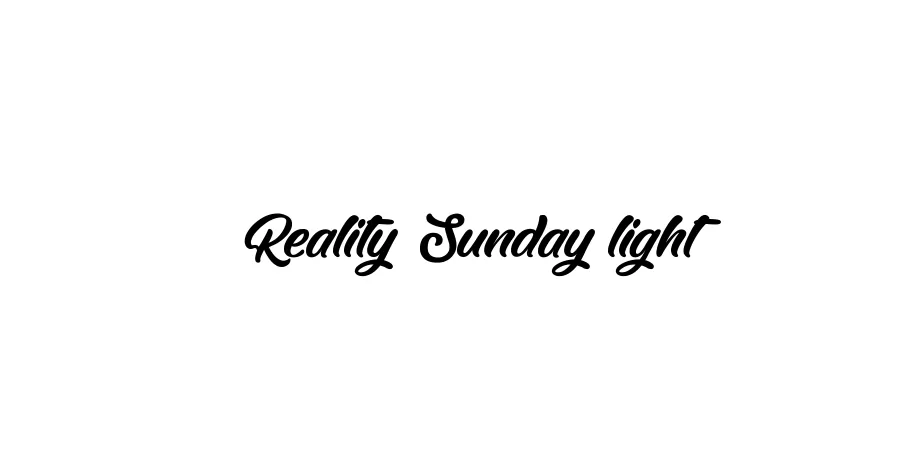 Fonte Reality Sunday light