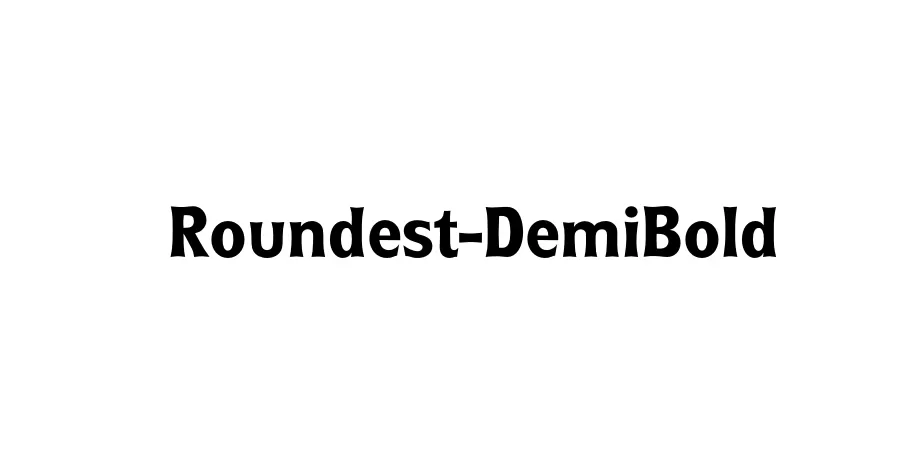 Fonte Roundest-DemiBold