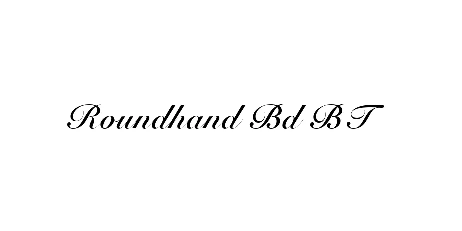 Fonte Roundhand Bd BT