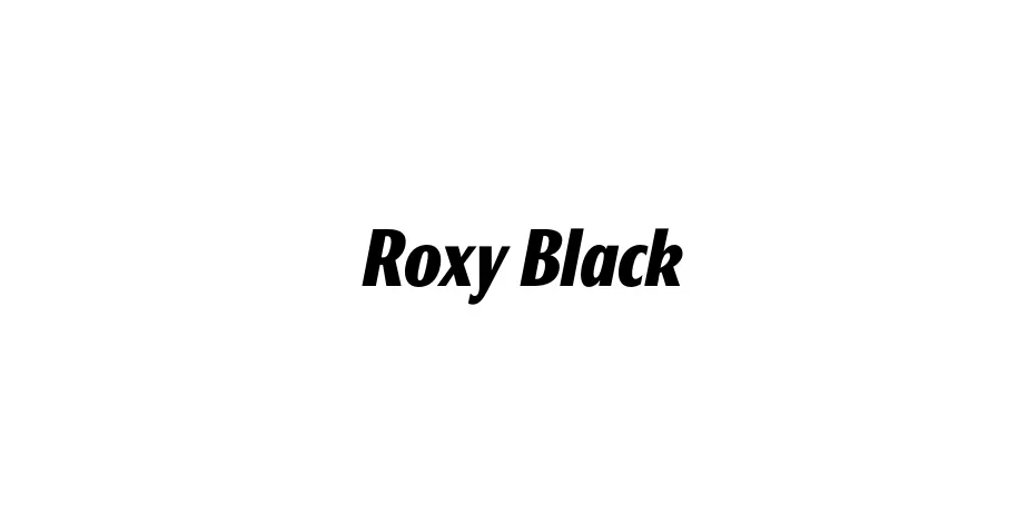 Fonte Roxy Black