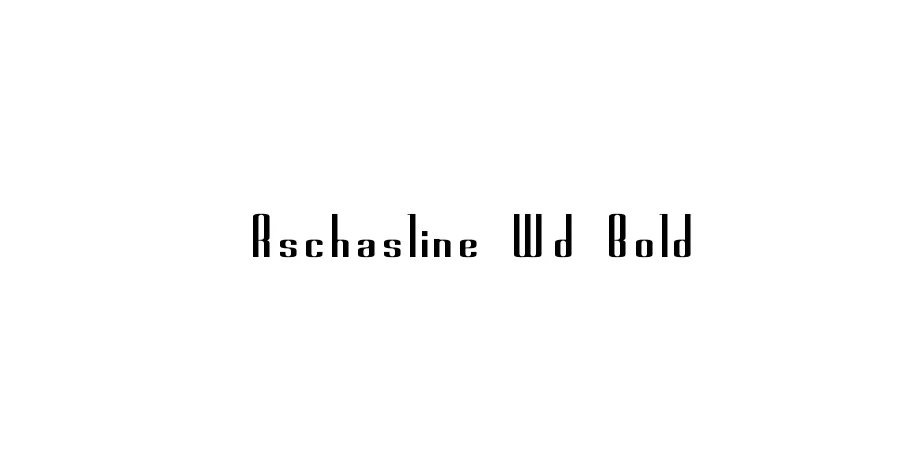 Fonte Rschasline Wd Bold