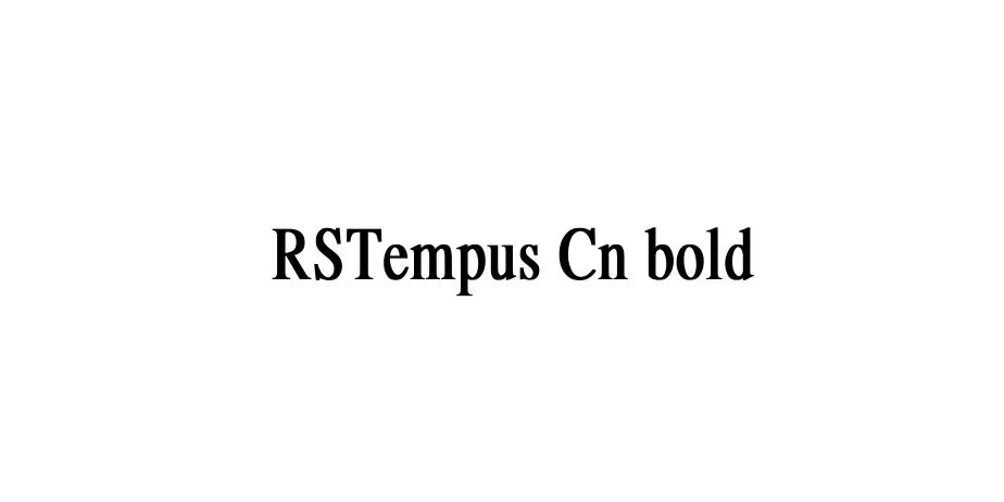 Fonte RSTempus Cn bold