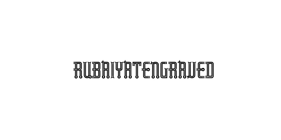 Fonte RubaiyatEngraved